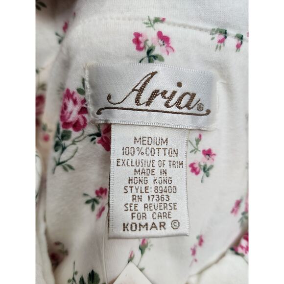 Aria Collections Vintage Nightgown Plus Size Medium Floral Lounge Wear - Picture 12 of 13